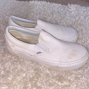 White slide on vans